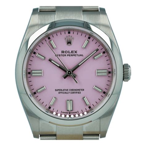 rolex 36mm pink dial|rolex oyster 36 126000.